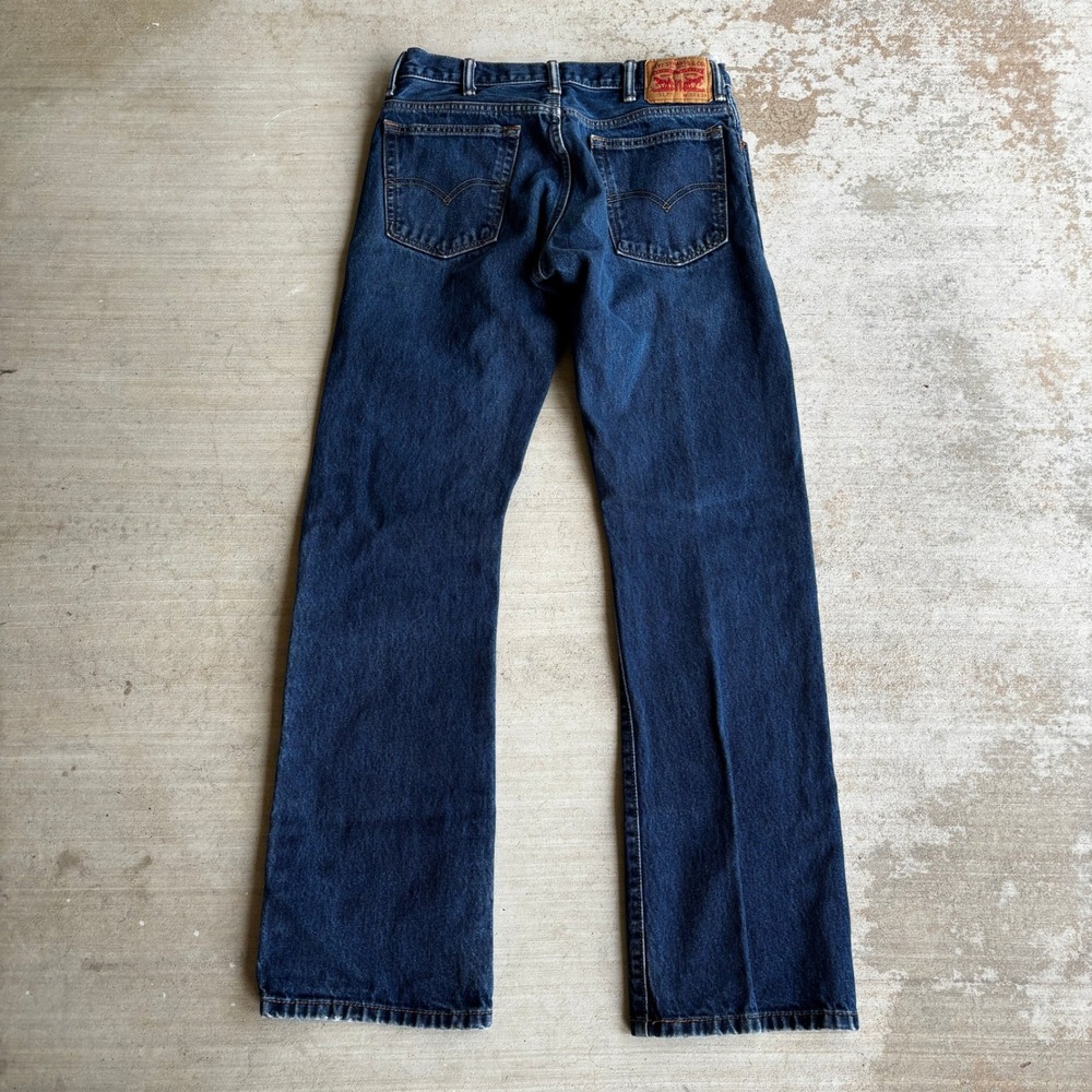 Y2K Levis 517 Mens Bootcut Jeans Dark Wash Denim 33x34 Blue Western Cowboy